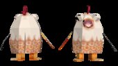 Vtuber Rakkun con botarga de pollo de PS1